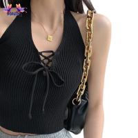 ราคา เสื้อแฟชั่น เสื้อไหมพรมคล้องคอ เสื้อครอปไหมพรม ผูกเชื้อก โชว์แผ่นหลัง เซ็กซี่ L11070 (19214492643)