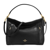 ราคา กระเป๋าสะพาย COACH แท้ รุ่นหรูจาก Shop หนังแท้ หนังนิ่ม ทรงสวยหรู มีสายยาว ใช้งานง่าย COACH 24770 Scout Hobo in Pebble Leather Black (21353172807)