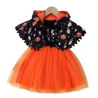 ราคา Halloween Pumpkin Dress for Girl Fansy Tutu Dresses with Shawl Baby Boys Girls Party Stage Show Costume Children Easter Clothes (20487091772)