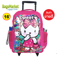 ราคา SALE Kids Luggage 13 16 S L TRIO กระเป๋าเป้มีล้อลากสำหรับเด็ก กระเป๋านักเรียน อนุบาล ประถม Style Kitty คิตตี้ น่ารักมาก (7465921581)