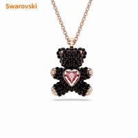 ราคา ใหม่ สวารอฟสกี้ ผู้หญิงหมีเท็ดดี้ Y สร้อยคอระดับไฮเอนด์กุหลาบโซ่กุญแจทองสร้อยคอสีดำกุหลาบทอง New Arrival Swarovski Teddy Bear Y Necklace for Women High end Design Elegant Rose Gold Collarbone Chain Bl