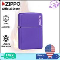 ราคา Zippo Purple Matte Design with Zippo Logo Windproof Pocket Lighter Zippo 237ZL Lighter without Fuel Inside ดีไซน์ด้านสีม่วง ไฟแช็กไม่มีเชื้อเพลิงภายใน (17414856663)