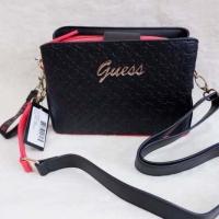 ราคา กระเป๋าสะพายข้าง ขนาดกลาง Guess Shoulder BAG งานแบรนด์แท้ ด้านหน้าติดโลโก้แบรนด์ (1483796731)