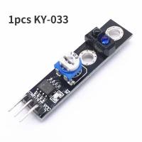 ราคา โมดูลติดตามสวิตช์ตาแมวสะท้อนแสง TCRT5000อินฟราเรดสำหรับ Arduino เซ็นเซอร์ติดตาม KY 033 (16857188990)