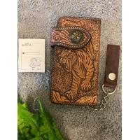 ราคา กระเป๋าหนังวัวแท้ หนังแกะลาย ใบยาว ชายและหญิงสไตล์วินเทจ (14797190362)