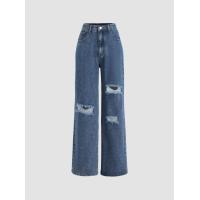 ราคา Cider Cider KPOP Denim Basic Ripped Jeans (19981751425)