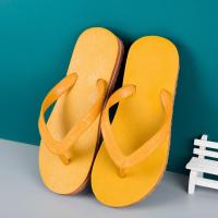 ราคา original Thai rubber flip flops for mens new fashion outdoor wear beach mens personalized flip flops flat non slip rubber slippers (19841921895)