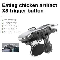 ราคา ENRIC X8 PUBG คอนโทรลเลอร์เกมเกมแพดมือถือเกมจอยสติ๊กทริกเกอร์1คู่เล็งและยิง L1ปุ่ม R1สำหรับสมาร์ทโฟนความหนา4 13มม 0 16 0 51 (16211881890)