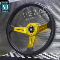 ราคา NARDI ND พวงมาลัยนาร์ดี้ พวงมาลัยรถยนต์ พวงมาลัยรถ พวงมาลัยรถแต่ง พวงมาลัย ก้านยก PU ขนาด 350 MM 13นิ้ว GOLD (4048172874)