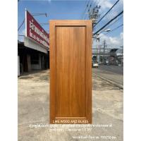 ราคา ประตูไม้ ไม้สัก ลูกฟัก 1 ลูกหนา 1 นิ้วเสริมคิ้วรอบลูกฟัก Teakwood Door (20648329652)