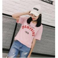ราคา พร้อมส่งจากไทย เสื้อยืดผู้หญิง เสื้อยืดคอกลม เสื้อยืดราคาถูก เสื้อยืดเรยอน สกรีนลาย CHAMPION (15543511492)