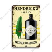 ราคา Hendrick S Gin ป้ายโลหะดีบุก Vintage Retro แผ่นเบียร์สำหรับ Home Man Cave Wall Decor (19936059327)