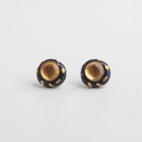 ราคา Stud Earrings Enamel Glaze Irregular Round Inlaid Champagne Resin Stud Earrings Women (16338432052)