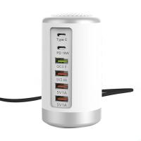 ราคา 65W USB Fast Charger HUB Quick Charge QC3 0 Multi 6 Port USB Type C PD Charger Charging Station (19354772364)