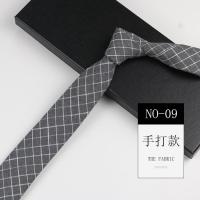 ราคา เนคไทด์สำหรับผู้ชายทรงแคบ6ซม แฟชั่นสไตล์เกาหลีแบบลำลองอเนกประสงค์สีดำและสีขาวเทาเดรสทางการแบบแฟชั่นผ้าฝ้ายทำด้วยมือสไตล์อังกฤษ (19690352166)
