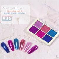 ราคา LaMart store 6 สีทึบเล็บจานสีกระจกวิเศษผงนางฟ้าออโรร่าเล็บรงควัตถุแววของแข็งไทเทเนียมทองกระจกเล็บผงเล็บศิลปะเล็บของแข็ง (17391860668)