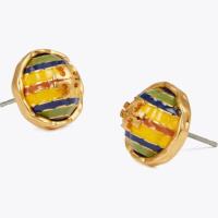 ราคา Tory Burch ต่างหูต่างหูวงกลมใหม่ต่างหูเม็ดเดี่ยว TB แบบทาสีมือเคลือบทองเคลือบแฟชั่นสีทองเคลือบสีต่างหูวงกลมแบบเรียบง่ายต่างหูหวานแหวววว high quality (17269076672)