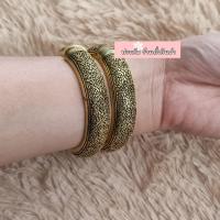 ราคา กำไลข้อมือ สร้อยข้อมือ กำไลชุดไทยลายถมทองโบราณ (12579629593)