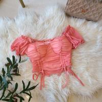 ราคา New Arrival ใหม่งาน แขนตุ๊กตาเปิดไหล่เสริมฟองน้ำ ผ้ามุ้งแต่งเต้าย่น ย่นข้าง รูดเชือกด้านหน้า แบบเปะมากๆ (19834033355)