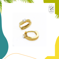 ราคา Nakorn Gems ต่างหูทองคำแท้18K ทอง75 น้ำหนัก 1 93 กรัม ฝังเพชรเบลเยียมแท้น้ำหนัก 7 ตัง ดีไซน์มีความเรียบหรู ดูแพง (1097864977)