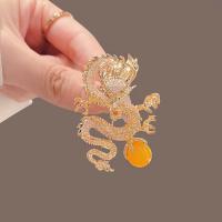 ราคา มังกรทองเล่นกับไข่มุก ขี้ผึ้ง เข็มกลัดสวารอฟสกี้หรูหราประดับเพชร (21296930593)