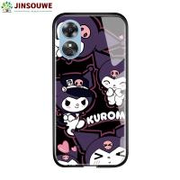 ราคา Jinsouwe เคสโทรศัพท์เคส Oppoa17K สำหรับ OPPO A17K สำหรับเด็กหญิงเด็กชายการ์ตูน Koulomi My Melody ปลอกกระจกเทมเปอร์ (20956088249)