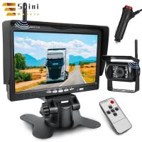 ราคา จอภาพขนาด7นิ้วสำหรับรถบรรทุก Rv Bus ระบบมองเห็นกลางคืนแบบไร้สายกล้องมองหลังสำรอง รีโมทคอนโทรลไม่รวมแบตเตอรี่ fast (16184438667)