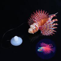 ราคา Yuanhesheng ตู้ปลาปลอมเรืองแสง Lionfish ซิลิโคนปลาเรืองแสงในที่มืดเครื่องประดับน้ำ (14109596814)