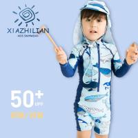 ราคา XIAZHILIAN ชุดว่ายน้ำสำหรับเด็กผู้ชาย2 11ปีชุดว่ายน้ำเด็กขนาดกลางและใหญ่กางเกงขาสั้นแขนยาวหนึ่งชิ้นลายการ์ตูนวาฬชุดว่ายน้ำกันแดดแห้งเร็วชุดว่ายน้ำเล่นกีฬาชุดว่ายน้ำชายหาด (20971747128)