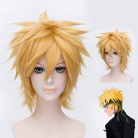 ราคา Anime Naruto Uzumaki Wig Golden Short Fluffy Shaggy Layered Heat Resistant Synthetic Hair Cosplay Costume Wig Forehead (9406465676)