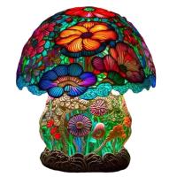 ราคา Winnereco โคมไฟตั้งโต๊ะรูปเห็ดสไตล์การแต่งบ้านชนบทโคมไฟหัวเตียงเรซินสีสันสดใสประหยัดพลังงานงานฝีมือประดับสำหรับบาร์คาเฟ่โรงแรม (19833693743)