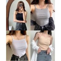 ราคา เสื้อสายเดี่ยวบังทรง ผ้าคอตตอน สายเดี่ยวสายฝอ เเนวสปอร์ต ใส่เล่นโยคะ ใส่สบาย ไม่มีฟองน้ำ (21328887592)