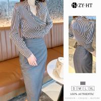 ราคา ZY HT EraVogue S XL เสื้อแฟชั่นผญ เสื้อเชิดหญิง เสื้อทำงานหญิง เสื้อเชิ้ตเกาหลี เสื้อเชิ้ตแขนยาว เสื้อเชิ้ตลายทาง เสื้อเชิ้ตผ้าซาติน 4400 (18534261991)