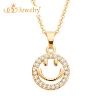 ราคา 555jewelry สร้อยคอพร้อมจี้ แฟชั่น ดีไซน์สวย รูปหน้ายิ้ม ประดับเพชร CZ สำหรับผู้หญิง รุ่น MNC BN069 P3 (13702134867)