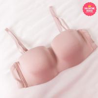 ราคา ฟองน้ำหนา 4 CM เสื้อในดันทรง ไร้ขอบ มีโครง อกชิด อก 32 36 ชุดชั้นใน เสื้อชั้นใน ทรงเกาะอก J25 Valentine House (21011165528)