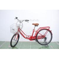 ราคา จักรยานแม่บ้านญี่ปุ่น ล้อ 22 26 นิ้ว มีเกียร์ สีแดง จักรยานมือสอง (19837768264)