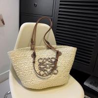 ราคา LOEWE แผนกกระเป๋าฟางภาษาฝรั่งเศสของผู้หญิงระดับสูงดีไซน์เนอร์ลักษณะครอบครัวลอเรนซ์ตะกร้าผักกระเป๋าสะพายทรงสี่เหลี่ยมวันหยุดถุงผ้าทอ (20370192735)