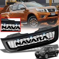 ราคา กระจังหน้า หน้ากระจัง มีไฟ LED สีขาว โลโก้ สีดำ รุ่น นิสสัน นาวาร่า NISSAN NAVARA NP300 ปี 2014 2018 สีดำเงา 1 ชิ้น (8571962982)