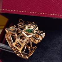 ราคา 2สีหรูหราบุคลิกภาพที่ไม่ซ้ำเสือดาวกลวง Panthere หัวหน้าชี้แจงแหวนนิ้วชี้18พันชุบทองบนเงิน925ไม่จางหายชุดสีดำนิลและสีเขียวมรกต (16295051220)