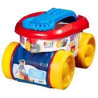 ราคา รถวาก้อนพร้อมตัวต่อ Mega Bloks First Builders Block Scooping Wagon (11102383437)