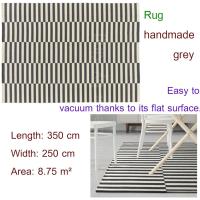 ราคา พรมทำมือพรมทอเรียบลายทาง สีเทา ขนาด 250x350 cm (7093496500)