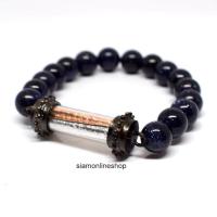 ราคา TAGRUD กำไลหินทรายเงิน ขนาด 10 มม ประดับ ตะกรุด ยันต์เกราะเพชร สามกษัตริย์ (2046438282)