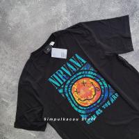ราคา เสื้อยืดผ้าฝ้ายCOTTON เสื้อยืดวง H M Nirvana ของแท้S 5XL (19357434845)