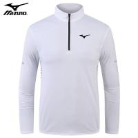 ราคา Mizuno ฤดูร้อนกีฬาออกกำลังกายวิ่งความเร็วแห้งเสื้อผ้าชายครึ่งซิปคอปกแขนยาวเสื้อยืดกีฬาที่เดินทางมาพักผ่อนเสื้อกอล์ฟ (17074142687)
