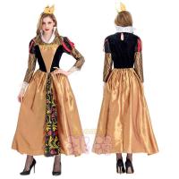 ราคา Golden Dream Alice Wonderland Peach Heart Queen ชุดคอสเพลย์ชุดพระราชวังย้อนยุคชุดราชินีพิษฮาโลวีน (19425992891)