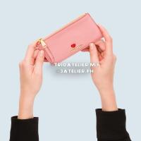 ราคา oudukai Miumiu Madras กระเป๋าสตางค์หนังแพะ มีซิป สีชมพู (20579880250)