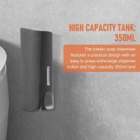 ราคา 350Ml Soap Dispenser Wall Mounted Manual Soap Dispenser Bathroom Shower Gel Liquid Shampoo Dispenser Holder (19638234228)