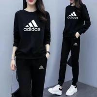 ราคา ADIDAS ชุดวอร์มกีฬาสำหรับทุกเพศชุด2ชิ้นเสื้อแขนยาวลำลองแบบบางเสื้อยืดและกางเกง (13944686368)