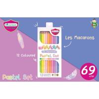 ราคา สีไม้ ดินสอสีไม้ 12 สีพาสเทล Master Art จำนวน 1 กล่อง Pastel Set Master art พร้อมส่ง (19485888911)