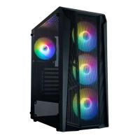 ราคา CR19A BK Case เคสคอมพิวเตอร์ PLENTY ATXM ATXITX พัดลม 4 ตัว FIX RANIBOW ด้านข้างกระจกเทมเปอร์ Black ของแท้ (19853073347)